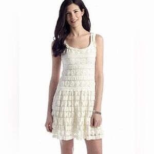 Max Studio Cream Textured Mini Dress